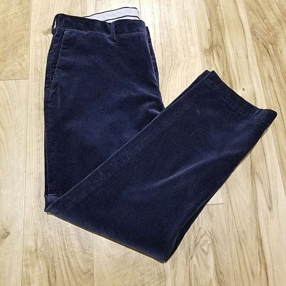 Polo Ralph Lauren Corduroy Pants Mens 38x32 Blue Classic Fit (Act: 39x31) - Picture 3 of 15